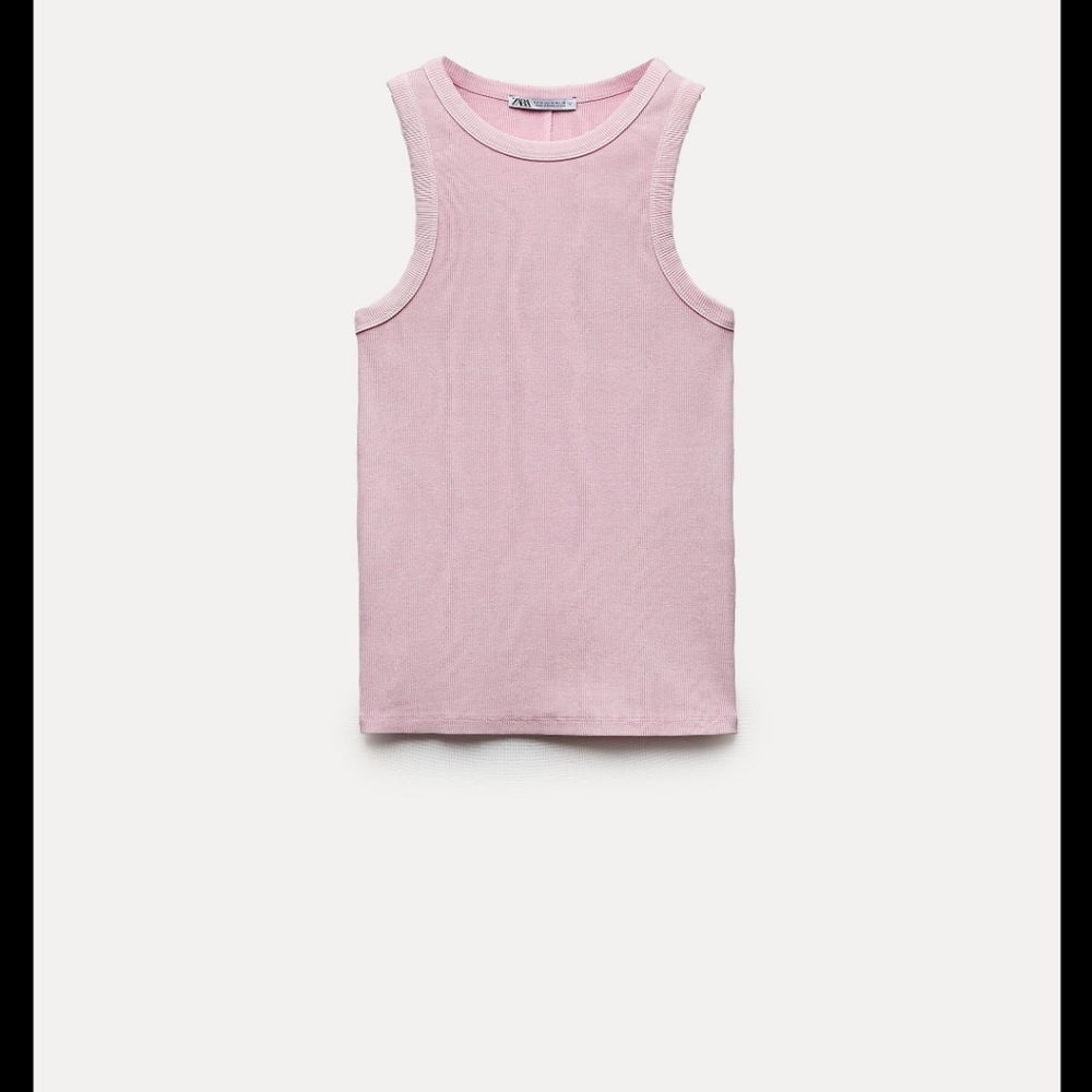 3X$25 Zara Pink Knit Tank Top Size Small